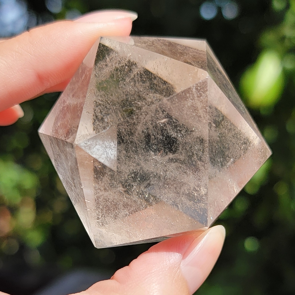 NEW 46MM CLEAR QUARTZ MERKABA SPHERE
